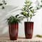 Glitzhome® Oversized Gradient Faux Ceramic Tall Plastic Planters, 2ct.